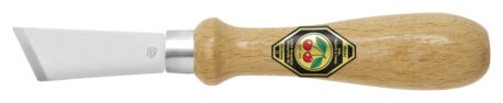 Wood Carving Knife, Long wide blade, Skew edge, Hornbeam handle