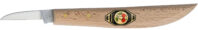 Chip Carving Knife, Round neck, Straight edge, Hornbeam handle