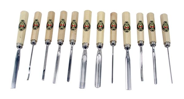 Set of 12 Carving Tools - Two Cherries USA