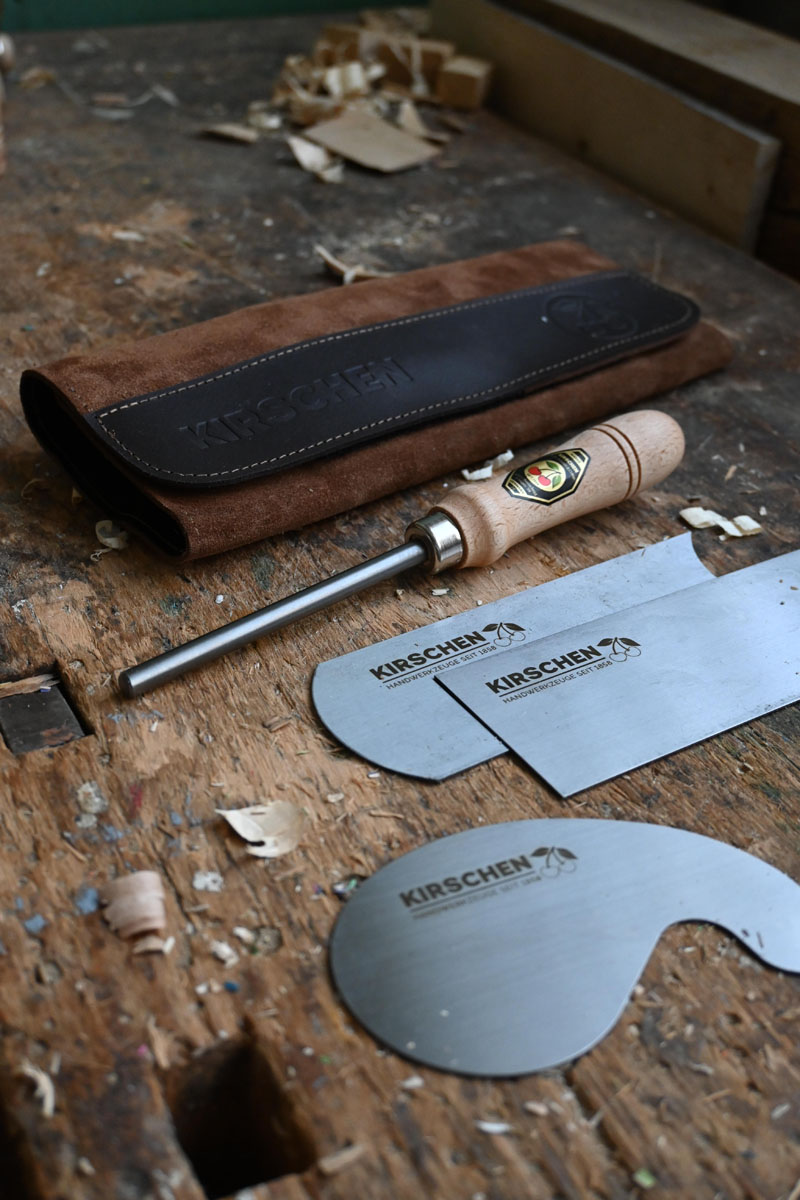 Cabinet scrapers sets in Leather case