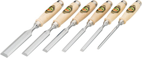 Bevel edge chisel sets in Leather rolls - Image 2
